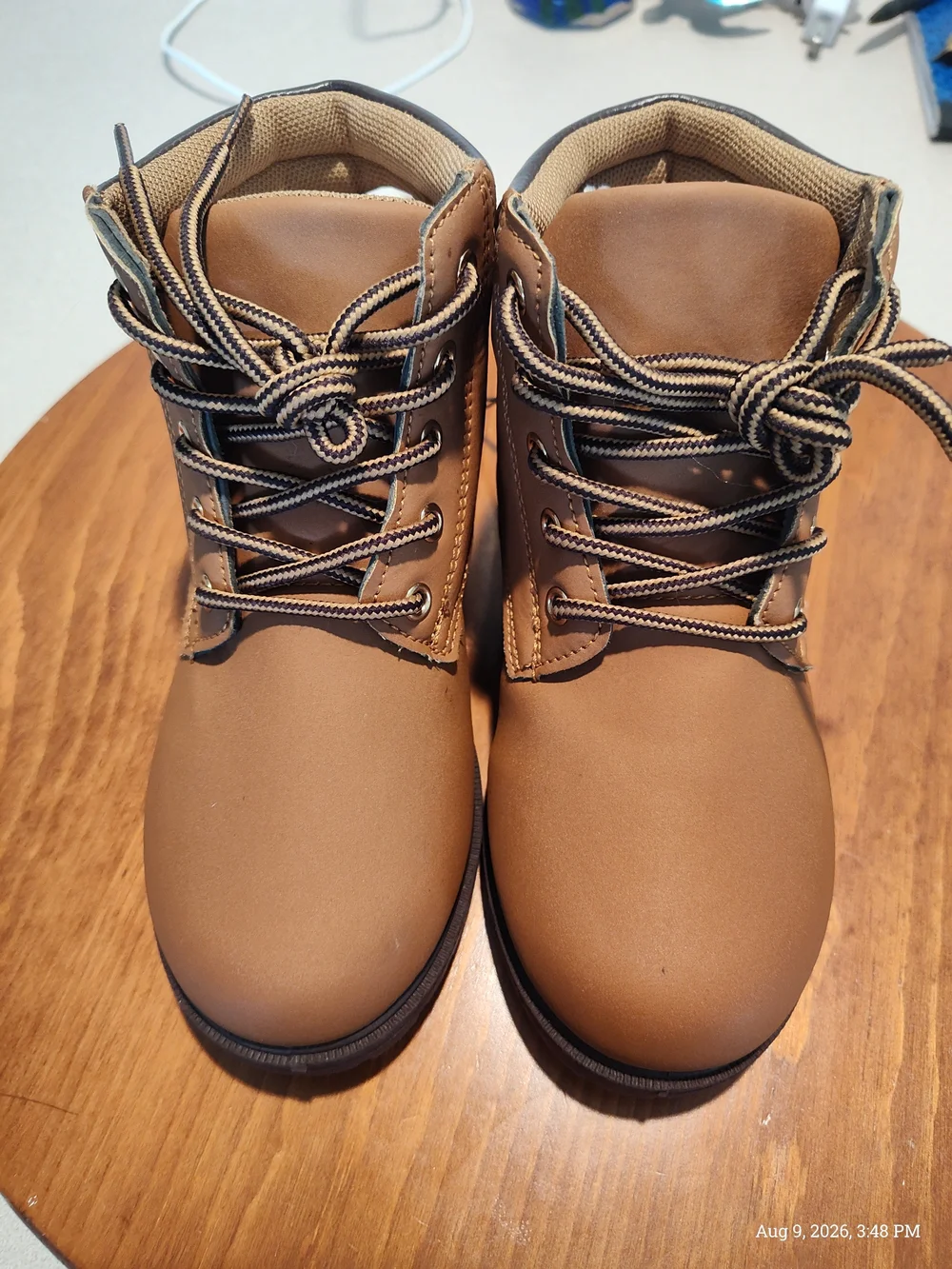Kids Sz 13 Tan Lace-Up Ankle Boots for Everyday Play N W T